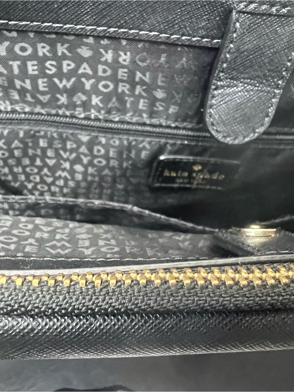 kate spade Black and Cream Bow Tote with Matching Wallet - Picture 6 of 7